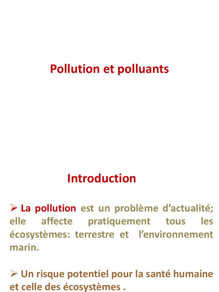 Types et causes de la pollution | PDF | la pollution | Environnement ...