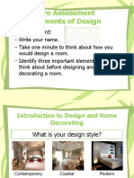 Pre Assessment Elements of Design: - On A Note Card