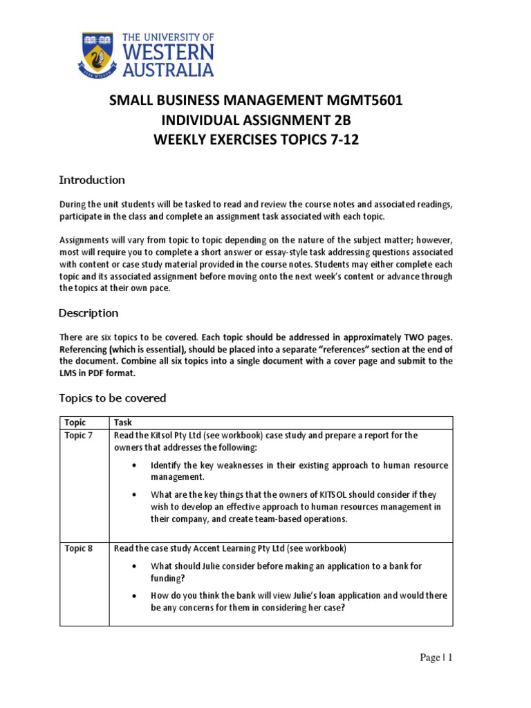 Small Business Management Assignments | PDF | Case Study | Robotics