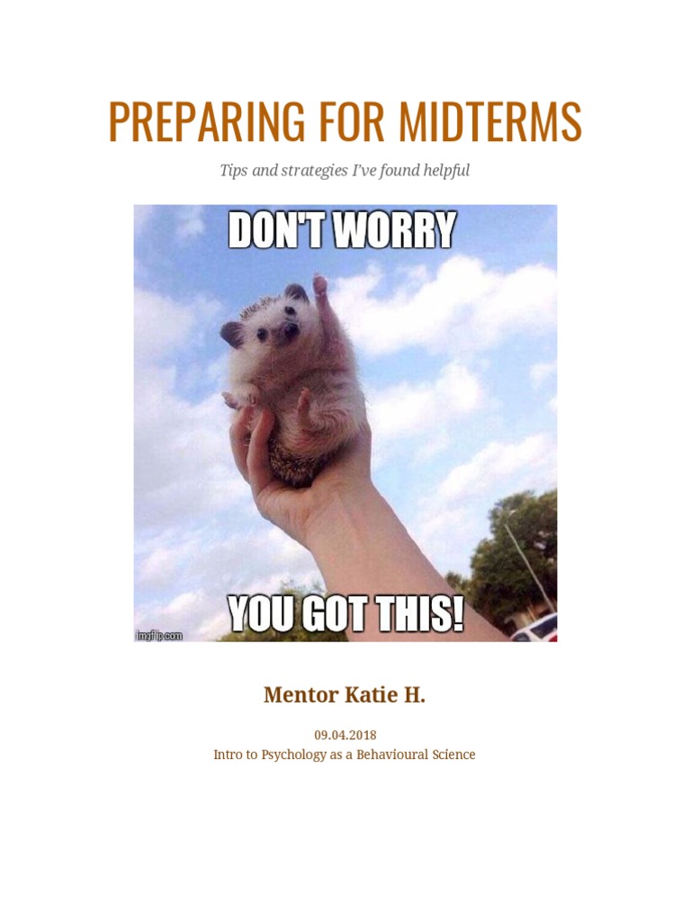 Preparing For Midterms | PDF | Multiple Choice | Test (Assessment)