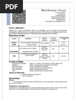 2019LatestResume Manikumar PDF