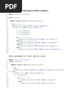 Java Program To Find Largest of Three Numbers