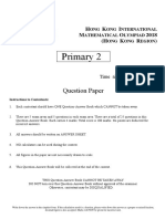 HKIMO 2018 G2 - Primary 2 (WWW - Defantri.com) PDF