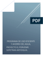 Programa de Uso Eficiente y Ahorro Del Agua 1 PDF