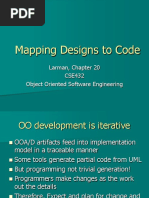 Mapping Designs To Code: Larman, Chapter 20 CSE432 Object Oriented Software Engineering