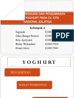 Proses Produksi Dan Pengawasan Mutu Yoghurt