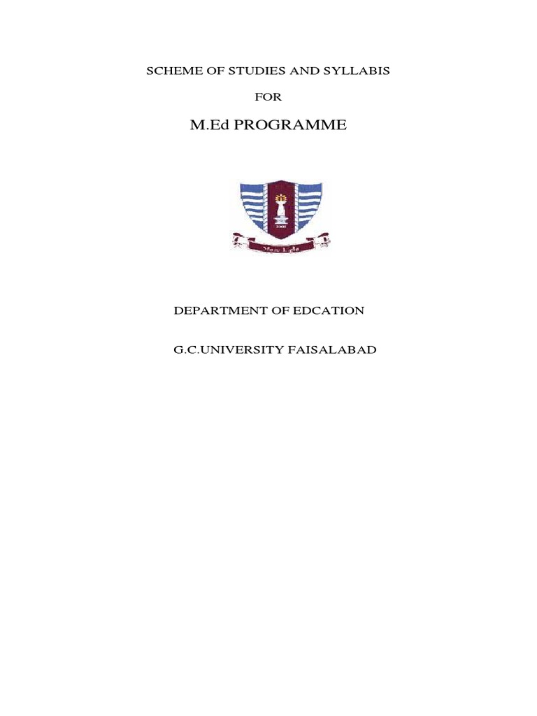 M.Ed Programme Syllabus Overview | PDF | Sampling (Statistics) | Test ...