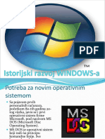 Istorijski Razvoj Operativnog Sistema Windows