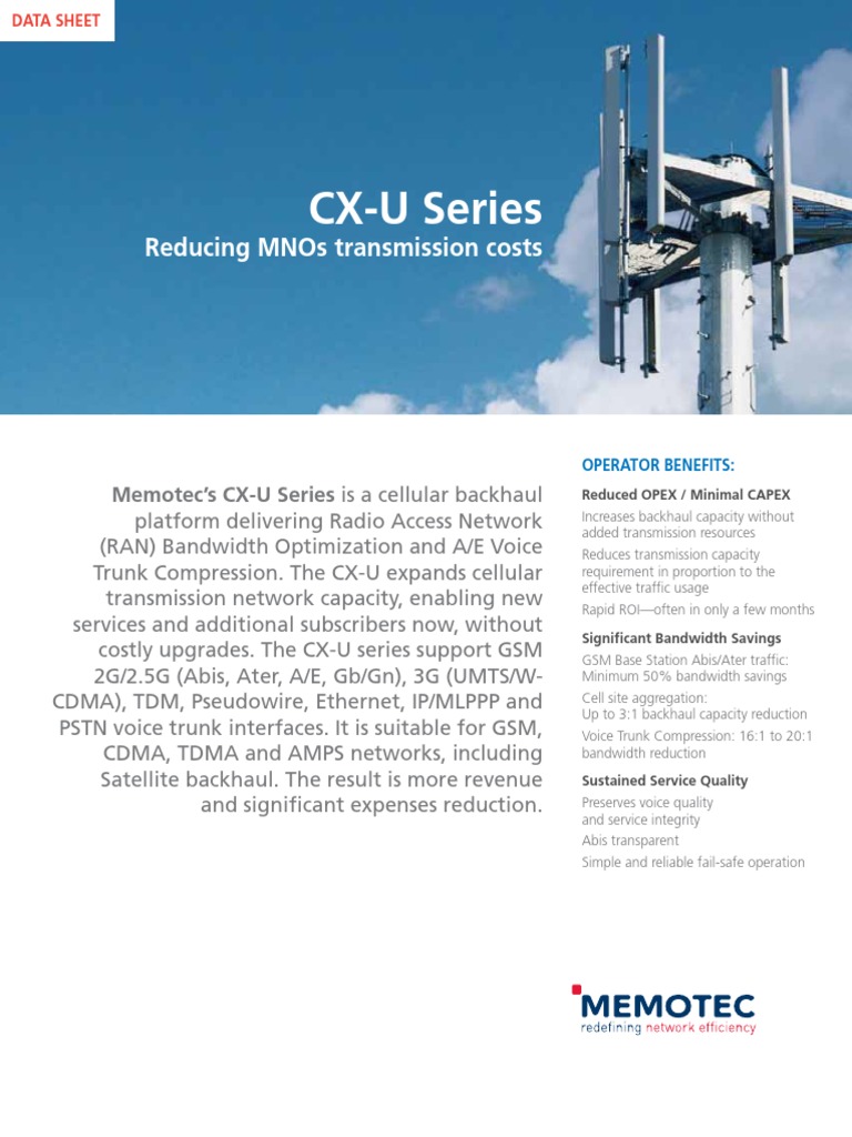 CX-U Series: Satellite Cellular Backhaul | PDF | Voice Over Ip ...