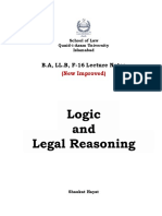 Lecture Notes - Logic and Legal Reasoning - F-16 QAU - 2018 PDF