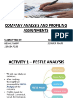 Company Analysis and Profiling Assignments: Submitted By: Submitted To