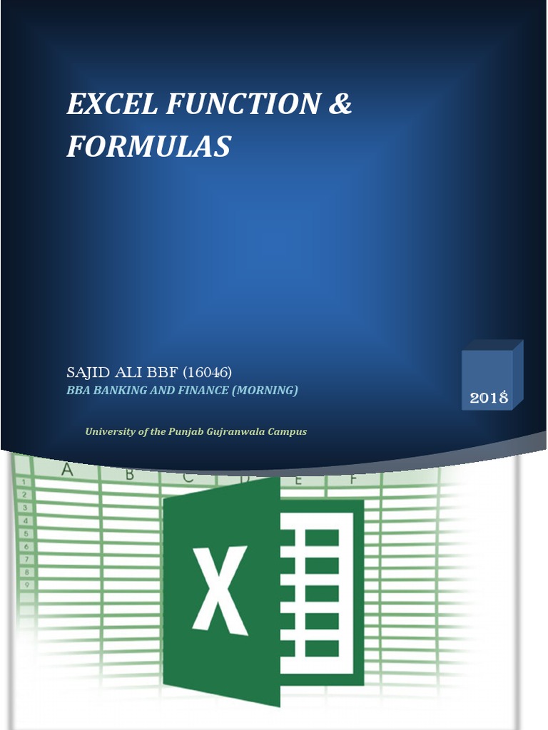 Excel Functions for Banking & Finance | PDF | Debits And Credits ...