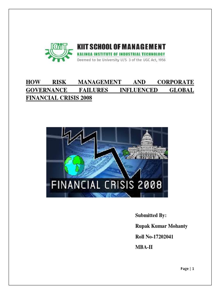 Impact of Governance Failures on 2008 Crisis | PDF | Financial Crisis ...