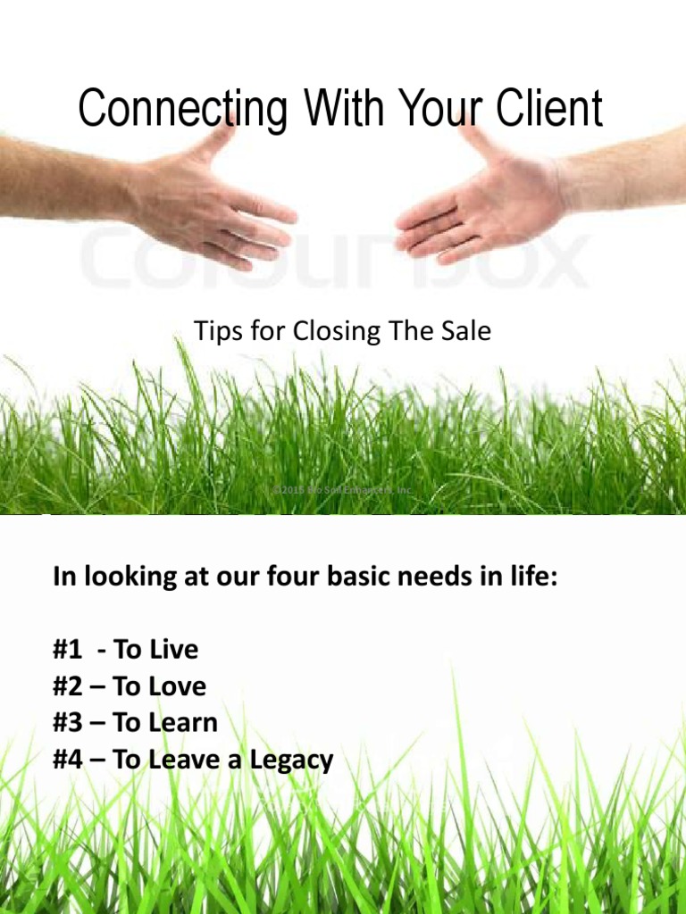 Connecting With Your Client | PDF | Agriculture | Nature