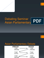 Debating Seminar Asian Parliamentary Format