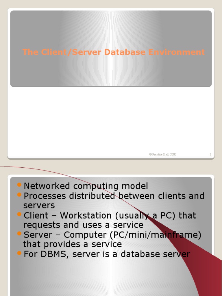 Client Server Architecture | PDF | Databases | Microsoft Access