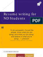 Resumes For ND Grad Level