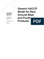 USDA Generic HACCP Meal Poultry
