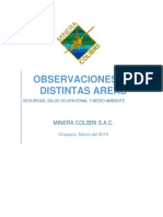 Observaciones de Áreas