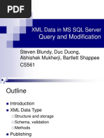 XML Data in MS SQL Server: Query and Modification