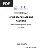 News Reader App For Android: Project Report