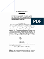 Integer Partitions PDF