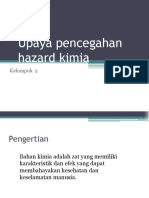 Upaya Pencegahan Hazard Kimia