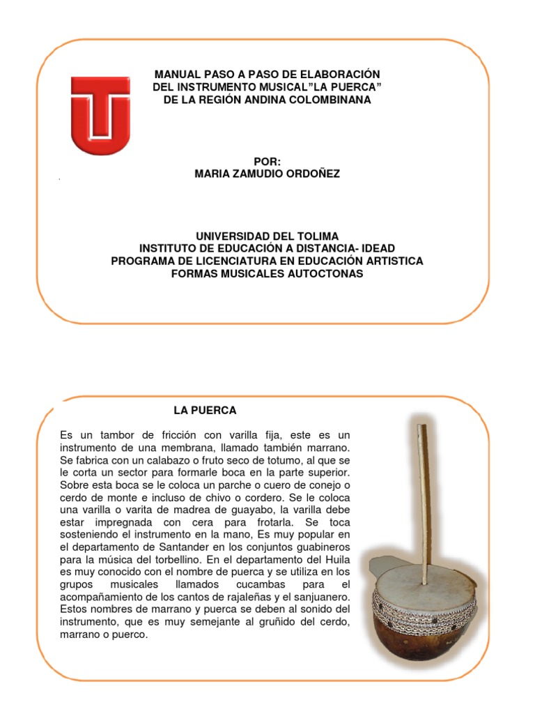 Cómo Hacer el Instrumento La Puerca | PDF | Entretenimiento (general ...