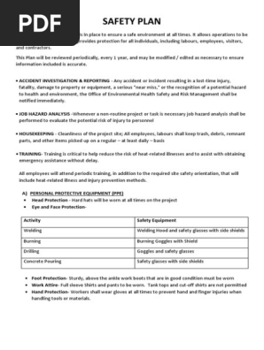 Safety Plan