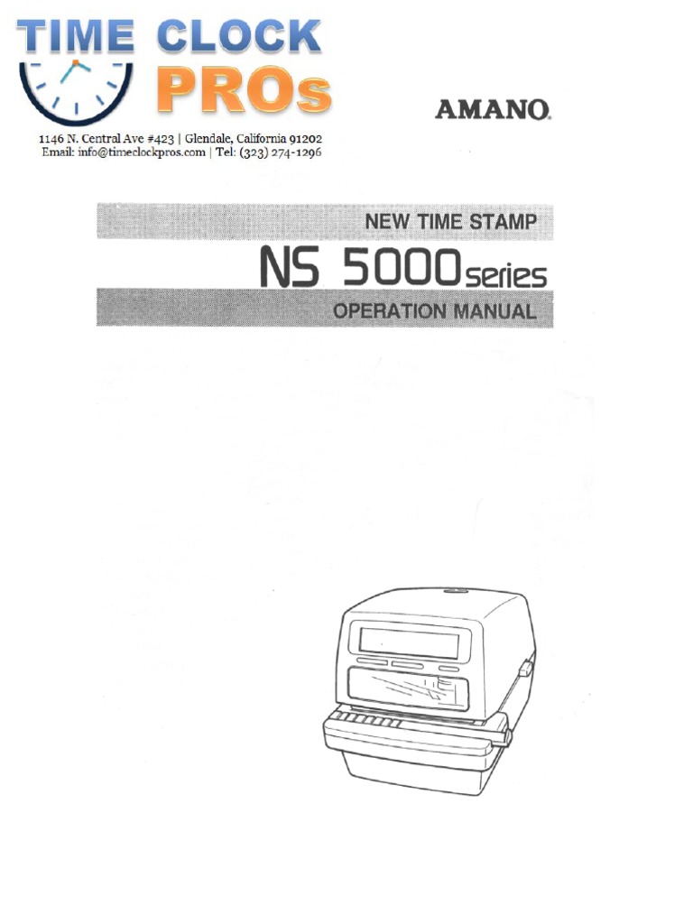 Amano Ns 5100 PDF |