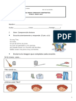 Prueba Inicial Lenguaje-Mat Primeros