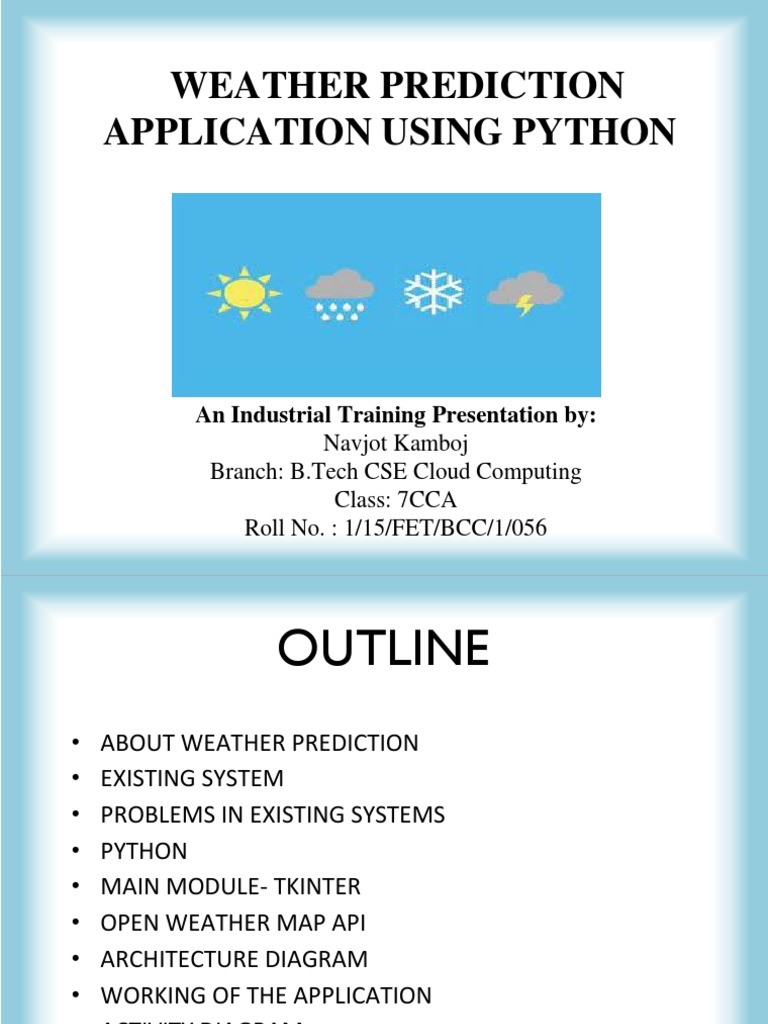 Weather Prediction aplication | Weather Forecasting | Python ...