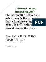 Class Cancelle Notice