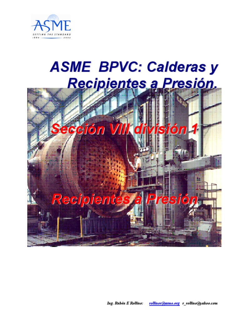 Código ASME: Calderas y Recipientes a Presión | PDF | Tecnología ...