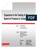 Food Contact Packaging Testing