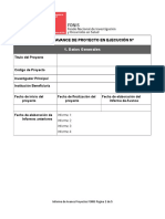 Informe de Avance Proyectos FONIS