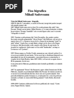 Mihail Sadoveau Fisa Biografica