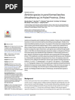 Ehrlichia Species in Pond-Farmed Leeches: (Hirudinaria SP.) in Hubei Province, China