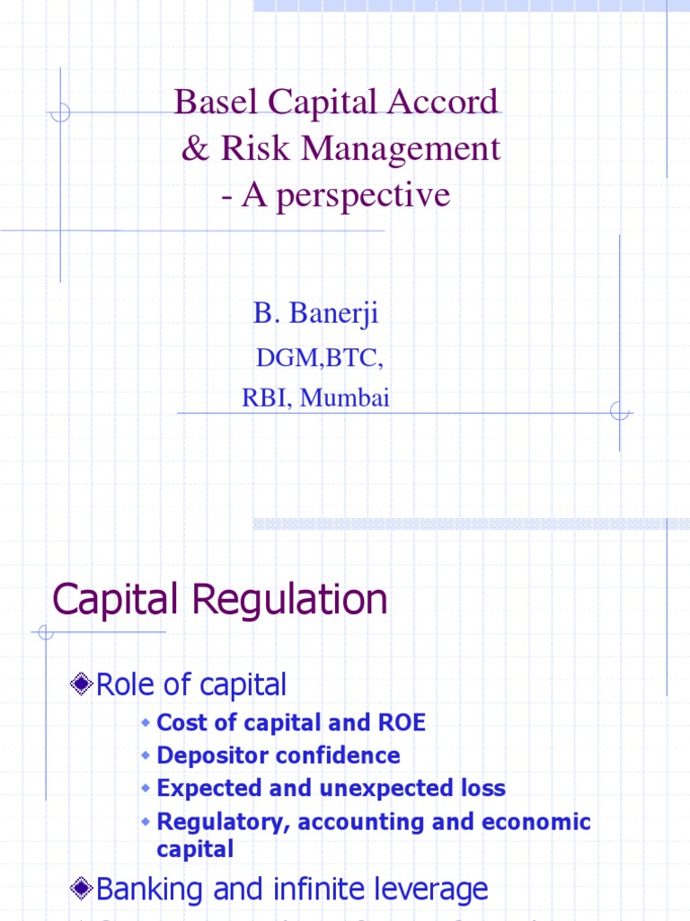 Basel Capital Accord and Risk Management | PDF | Coefficient Of ...