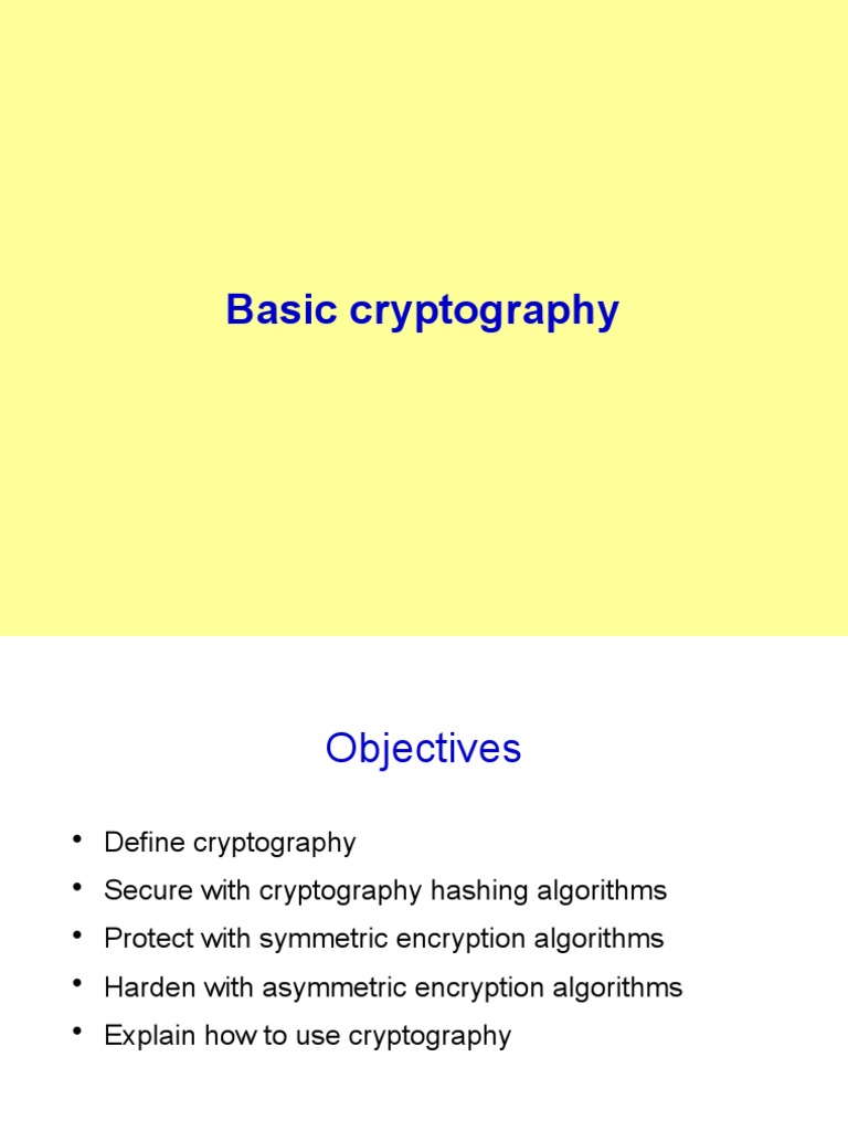 07 - Basic Cryptography | PDF | Cryptography | Public Key Cryptography