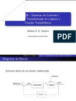 SEM 536 - Sistemas de Controle I Aula 2 - Transformada de Laplace e Fun C Ao Transfer Encia