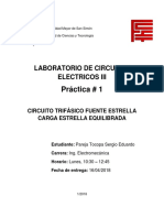 Circuito trifásico fuente estrella carga estrella