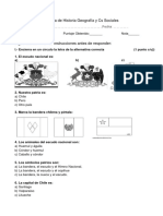 Prueba de Historia Geografía y Cs Sociales