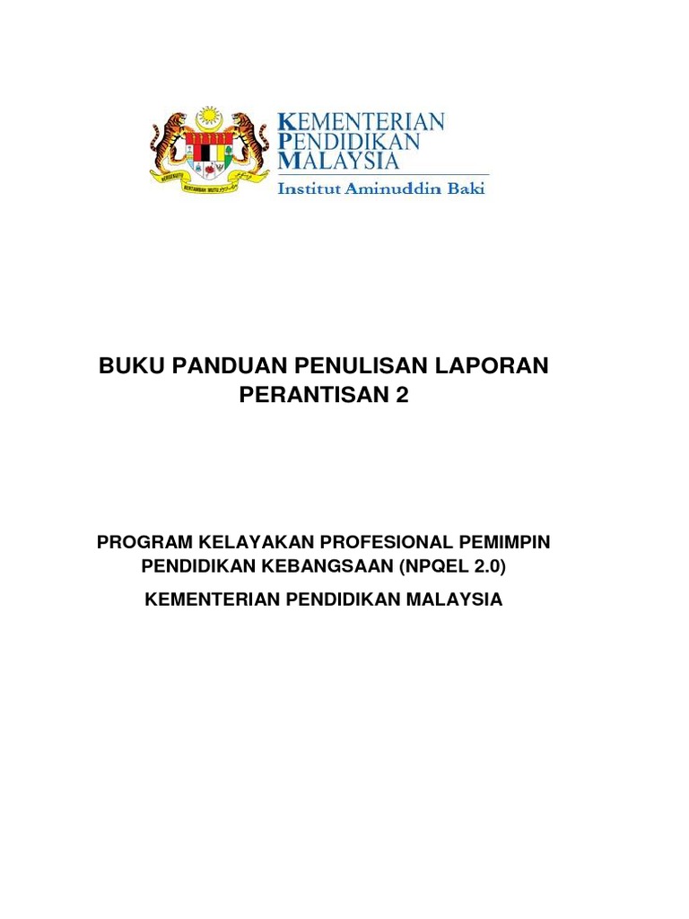 Panduan Penulisan Laporan Perantisan 2 Pdf
