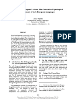 PIE Lexicon - The Generative Etymological Dictionary of IE Languages - Pyysalo 2017