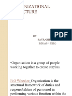 Organizational Structure: BY Saurabh Sagar MBA (1 Sem)