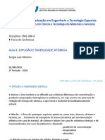 Aula 4 - 2P - 2018 - Física de Cerâmicas - CMS-306-4 PDF