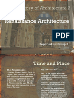 Renaissance Architecture: Reported By: Group 3