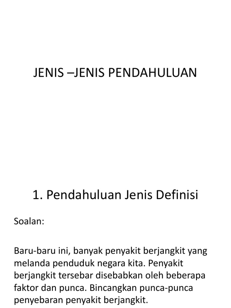 Jenis Jenis Pendahuluan Pdf