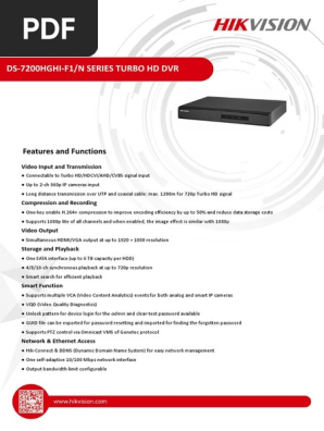 Hikvision đầu Ghi Camera Video Hdmi